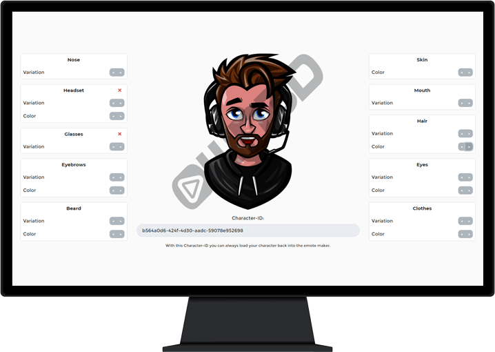 Avatar maker for your social Twitch YouTube profile 